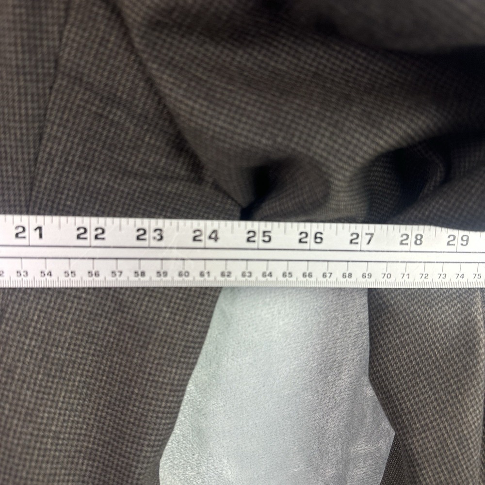 Jos A Bank Sport Coat 46L Wool Cashmere Brown Houndstooth Blazer Mens - Picture 6 of 9